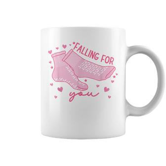 Falling For You Valentines Day Er Nurse Ortho Cna Icu Coffee Mug - Monsterry DE
