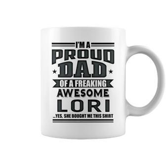 Family Father's Day Dad Daughter Lori Name Men Coffee Mug | Seseable CA