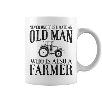 Farmer Never Underestimate An Old Man Farmer Coffee Mug - Thegiftio UK