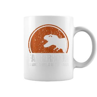 Fatherhood Is A Walk In The Park Dino Father's Day Coffee Mug - Seseable