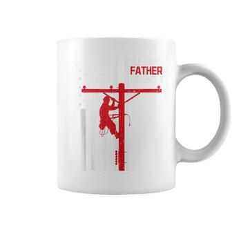 Father's Day For Electrical Expert Lineman Electrician Daddy Coffee Mug - Seseable