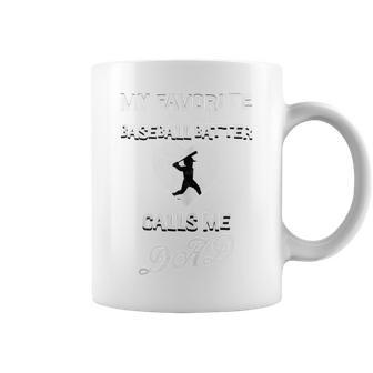 My Favorite Baseball Batter Player Calls Me Dad Father's Day Coffee Mug - Monsterry