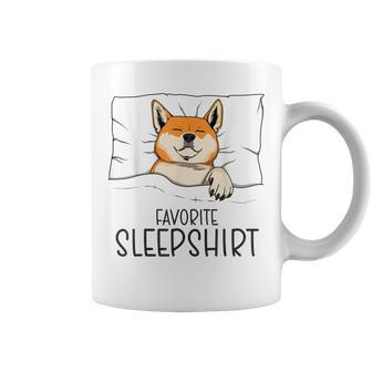 Favorite Sleep Napping Dog Shiba Inu Pajama Coffee Mug - Monsterry
