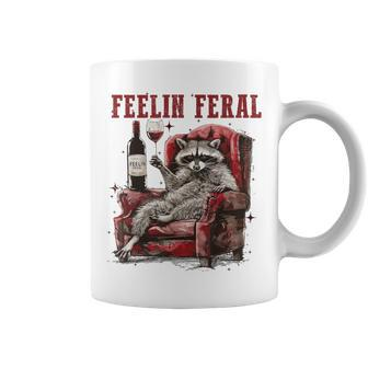 Feeling Feral Racoon Coffee Mug - Monsterry UK