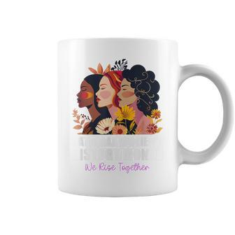 Feminist National History Month 2024 We Rise Together Coffee Mug - Seseable
