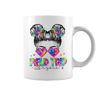 Field Trip Anyone Field Day Student Teacher Messy Bun Girl Coffee Mug - Monsterry CA