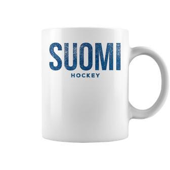 Finland Suomi Hockey Distressed Vintage Retro T Coffee Mug - Monsterry UK