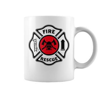 Fire & Rescue Maltese Cross Firefighter Coffee Mug - Monsterry