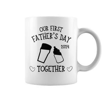 Our First Father's Day Together 2024 Cute Dad Beer Lover Coffee Mug - Thegiftio UK