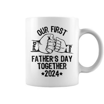 Our First Father's Day Together 2024 Dad And Son Coffee Mug - Thegiftio UK