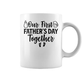 Our First Father's Day Together 2024 New Dad Father Son Coffee Mug - Seseable