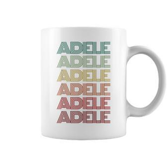 First Name Adele Italian Girl Retro Name Tag Groovy Party Coffee Mug - Seseable