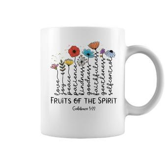 Flower Christian Fruits Of The Spirit Bible Verse Religious Coffee Mug - Monsterry AU