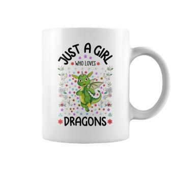 Flying Dragons Lover Cute Just A Girl Who Loves Dragons Coffee Mug - Thegiftio UK