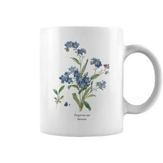 Forget Me Not Flower Boho Wildflower Vintage Botanical Coffee Mug - Thegiftio UK