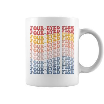 Four-Eyed Fish Groovy Retro Fish Coffee Mug - Monsterry AU