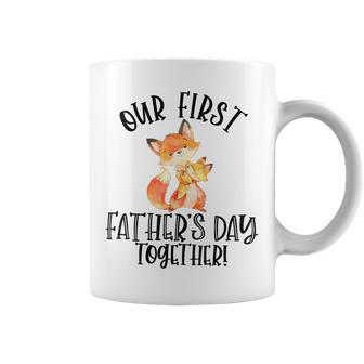 Fox Dad Our First Father's Day 2024 Together Coffee Mug - Monsterry