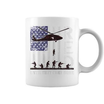 On Friday We Wear Red Friday Military Us Flag Print On Back Coffee Mug - Monsterry