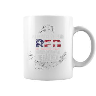 On Fridays We Wear Red Friday Navy Distressed Coffee Mug - Monsterry CA