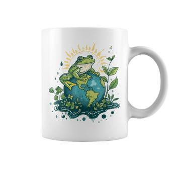 Frog Earth Day Frog Earth Day Green Themed Coffee Mug - Monsterry
