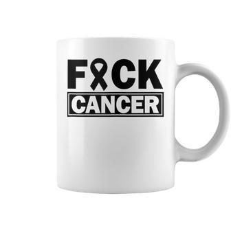 Fuck Cancer Ribbon Cute Cancer Sucks Strong Fighter Coffee Mug - Monsterry CA
