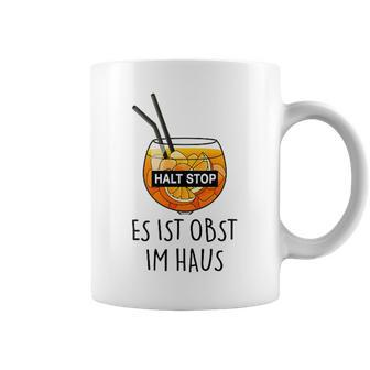 Fun Halt Stop Es Ist Obst Im Haus, Aperolian Spray Club Tassen in Weiß - Seseable