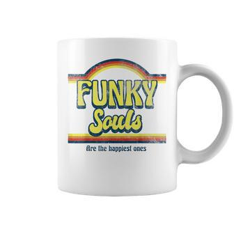 Funky Souls Are The Happiest Ones 70S Groovy Vintage Coffee Mug - Monsterry CA