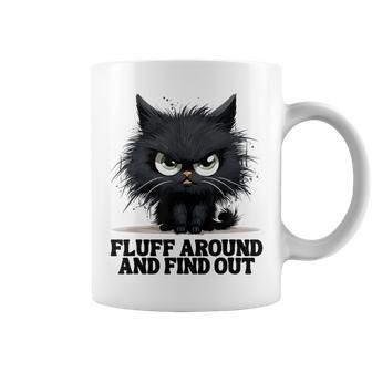 Angry Cat Fluff Around And Find Out Men Coffee Mug - Seseable