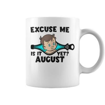 Is It August Yet Baby Boy Pregnancy Announcement Mom Coffee Mug - Seseable