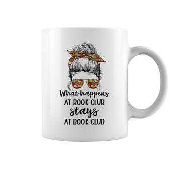 Booklover What Happens At Book Club Stays At Book Club Coffee Mug - Seseable