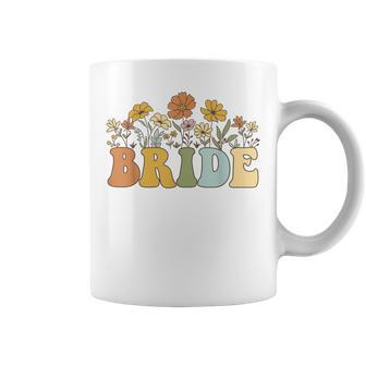 Bride Retro Groovy Bride Bachelorette Party Bridal Coffee Mug - Seseable