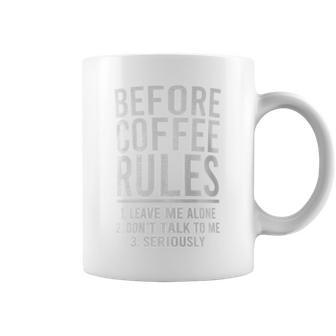 Before Coffee Rules Coffee Mug - Monsterry CA