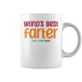 Dad Joke World's Best Farter I Mean Father Fathers Day Coffee Mug - Seseable