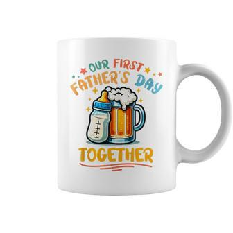Dad And Son Our First Fathers Day Together 2024 Baby Coffee Mug - Thegiftio UK