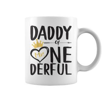 Daddy Of Mr Onederful 1St Birthday Boy Matching Coffee Mug | Crazezy