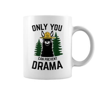 Drama Llama Only You Can Prevent Drama Sarcastic Lover Coffee Mug - Seseable