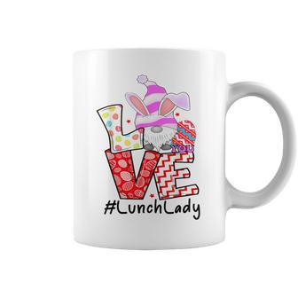 Easter Cute Easter Gnome Love Lunch Lady Women Coffee Mug - Thegiftio UK