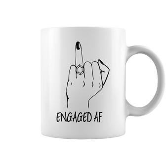 Engaged Af Bride Finger Future Engagement Diamond Ring Coffee Mug - Seseable