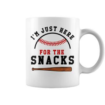 Fantasy Baseball League I'm Just Here For The Snacks Coffee Mug - Seseable