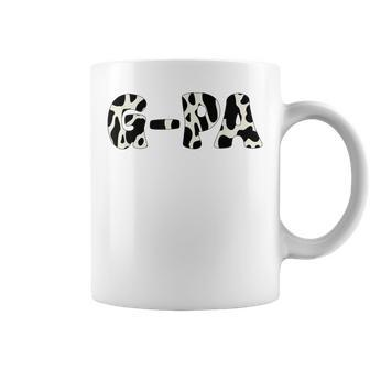 Fathers Day 2024 Black White G-Pa Cow Grandpa Men Coffee Mug - Thegiftio UK