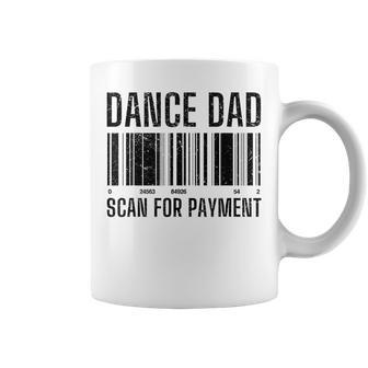 Father's Day Dance Dad Scan For Payment Distressed Coffee Mug - Seseable