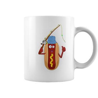 Fishing Hot Dog Vintage Hot Dog Fishermen Coffee Mug - Monsterry DE