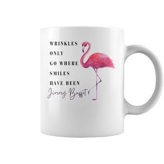 Flamingo Wrinkles Only Go Where Smiles Have Been Coffee Mug - Thegiftio UK