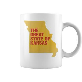 Great State Of Kansas Missouri Map Coffee Mug | Crazezy AU
