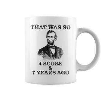 Hipster Abe Lincoln Vintage Style Distressed T Coffee Mug - Monsterry