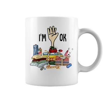 I'm Ok Quilting Loves Coffee Mug - Monsterry AU