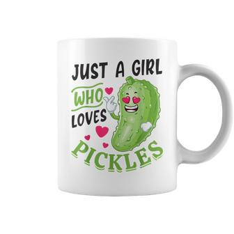 Just A Girl Who Loves Pickles Pickle Lovers Vegan Coffee Mug - Thegiftio UK
