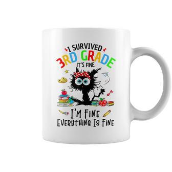 Last Day Of School I Survived 3Rd Grade 3 Grade Coffee Mug - Monsterry UK