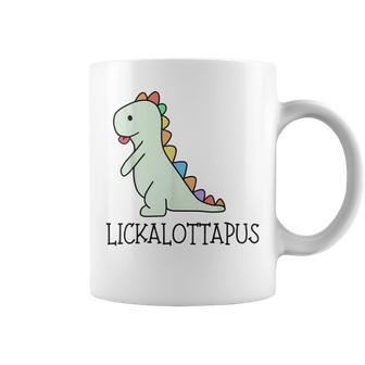 Lesbian Lickalottapus Dinosaurs Lgbtq Pride Coffee Mug - Monsterry CA