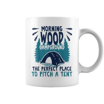 Morning Wood Campground Camping Offensive Humor Coffee Mug - Monsterry UK